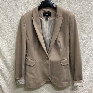 H&M women’s size 8 tan blazer jacket